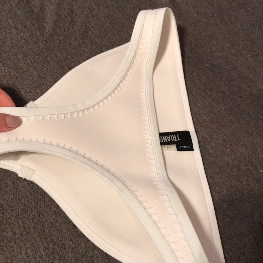 White triangl swimsuit bottoms